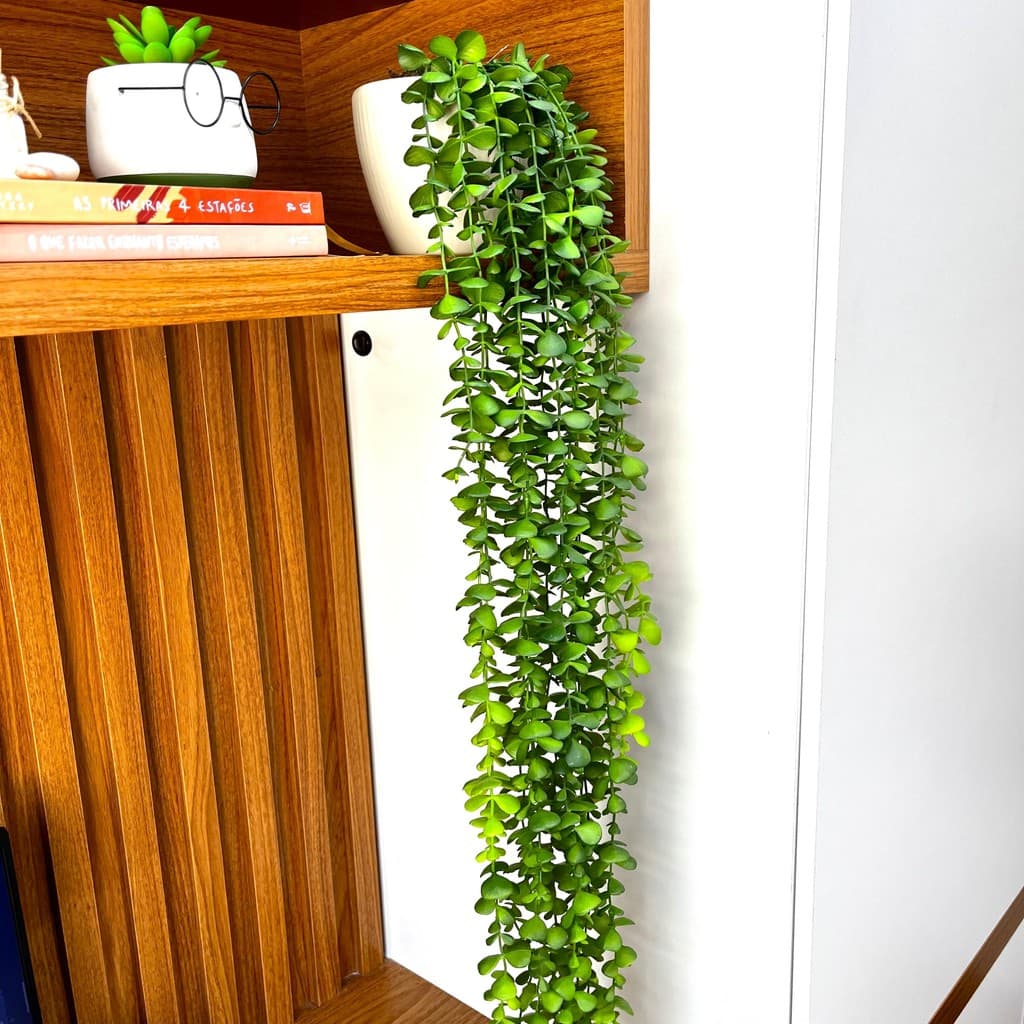 Vaso Decorado Folhagem Eucalipto artificial 98cm