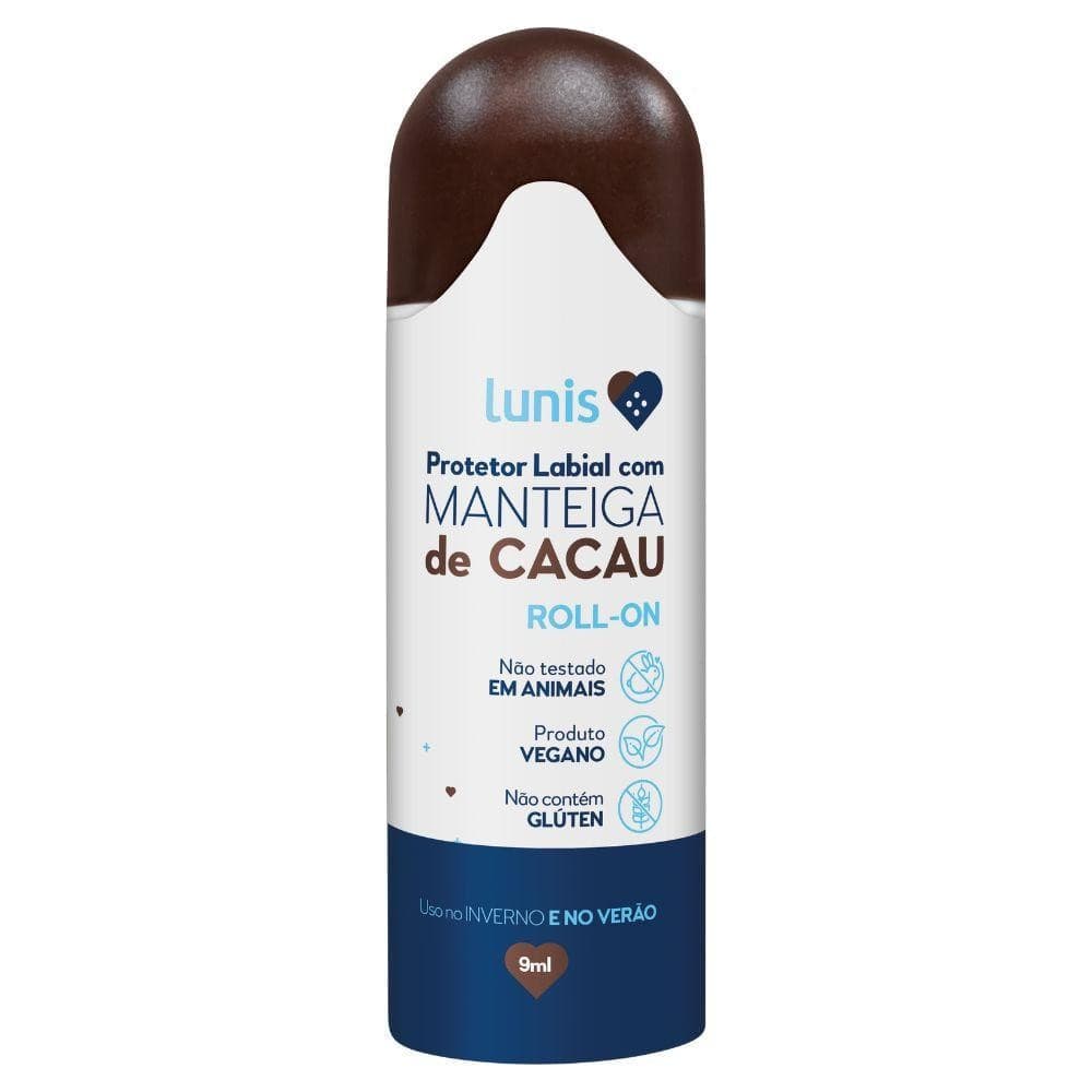 Protetor Labial C/Manteiga De Cacau Lunis Roll-On 9ml