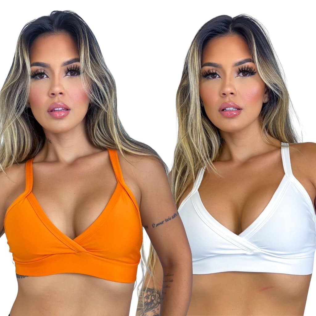 Kit 2 Tops Fitness de Academia Simples Treino dia a dia