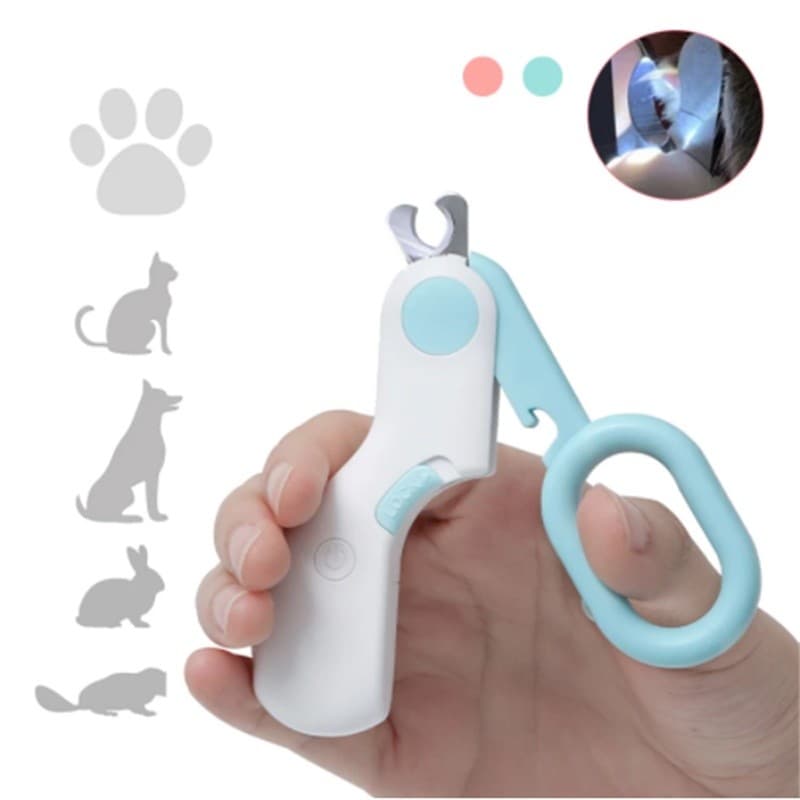 Cortador De Unha Cachorro Com Led Profissional Gato Aparador Tesoura Pet