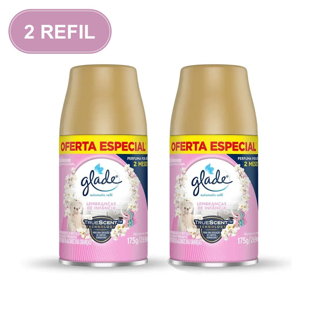 2 Refil Glade Automatic Lembrança de Infância 269ml