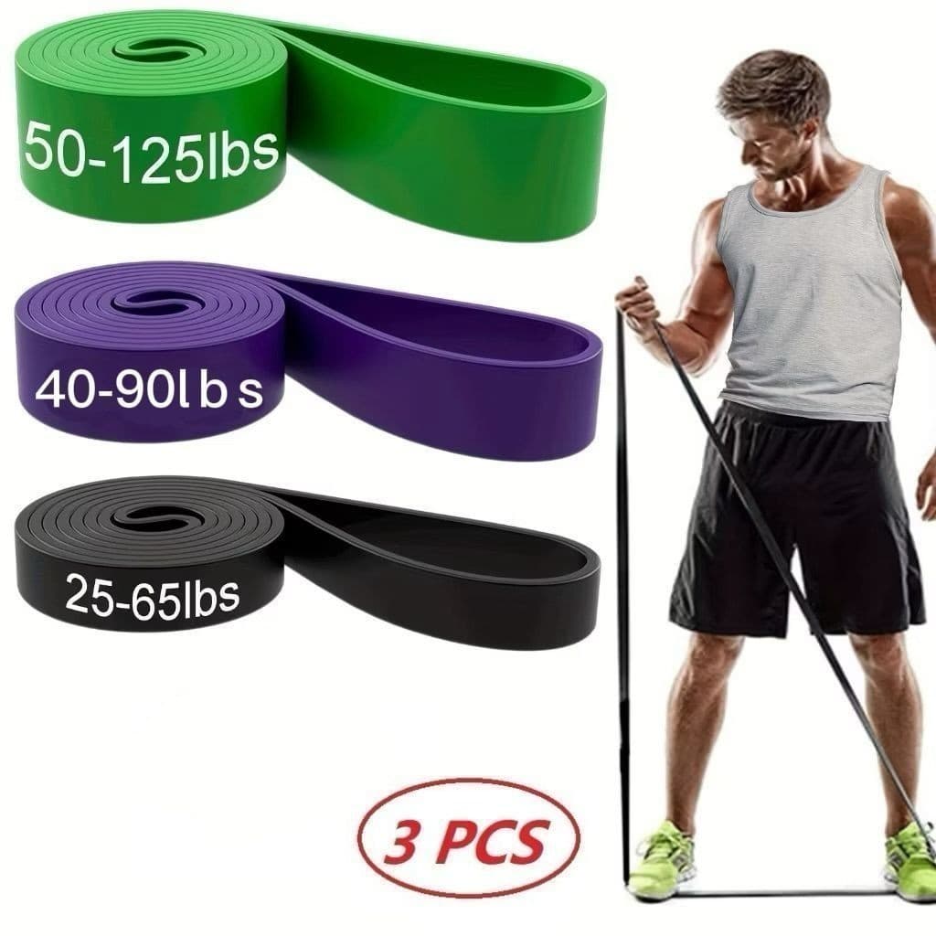 Super Band Elástico Borracha Crossfit Extra Forte Fit 1und e kit com 3und