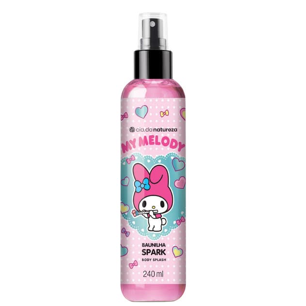 Hello Kitty Deo Colônia Body Splash Baunilha Spark My Melody 240ml - Cia da Natureza