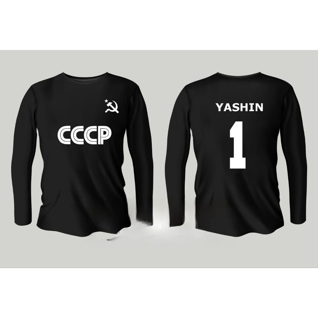 Camiseta Comemorativa De Manga Comprida Yashin CCCP Do Futebol Soviético