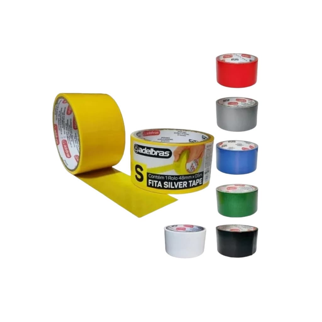 FITA SILVER TAPE MULTIUSO AMARELA ADELBRAS 48mm X 5m