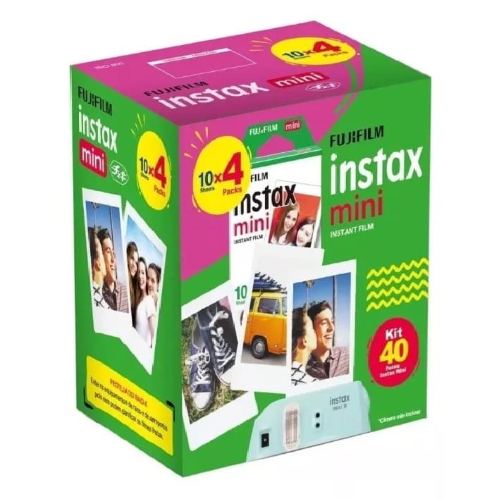 Kit 40 Fotos Instax Mini Instant Film Fuji Film