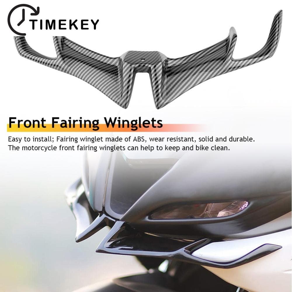 TKEY Motocicleta Frente Carenagem Aerodinâmica Winglet Capa Inferior Proteção Contra Vento 2017-2020 Para YAMAHA YZF R15