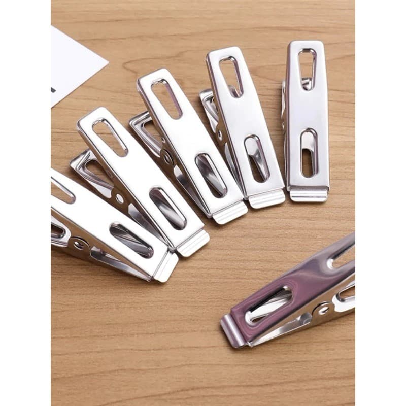 kit 20 Unidades Pregador de roupa metal inox/ rampo metal para pendura multiuso