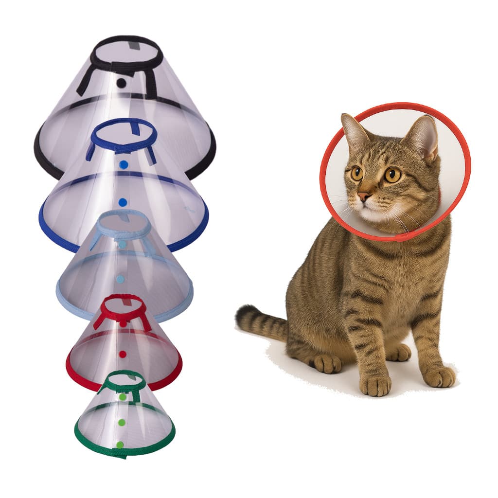 Colar Elizabetano Pós Cirúrgico Gato e Cães Pequeno Porte Premium PP ao GG