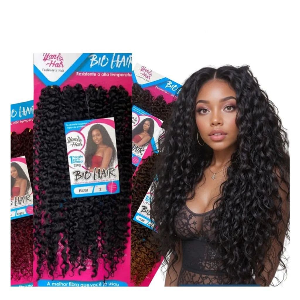 Cabelo Cacheado Bio Hair  P/crochet Braids RUBI 320g Yan Hair