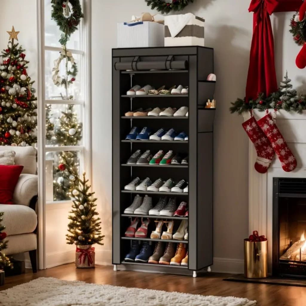 Sapateira com 9 Prateleiras 9 andares para Organizar Sapatos Calçados Chinelo Roupas Objetos 24 Pares