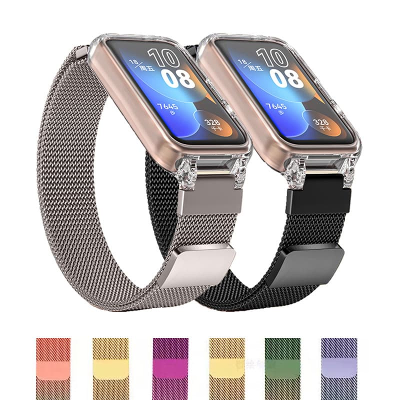 Pulseira De Aço Inoxidável Para Redmi Smart Band 3 2 Watch Milanese Wirst Loop Magnética Xiaomi 9 Active/8 Acessórios De