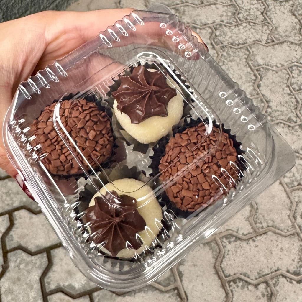 Kit 25 50 100 Embalagem P/ Bolo Doces Sobremesa Salgado Quadrado PF641