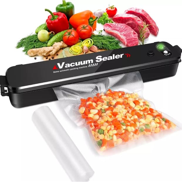 Máquina Seladora Embalagem A Vácuo Portátil Alimentos 110V Elétrica Embala Conservação + 10 Sacos