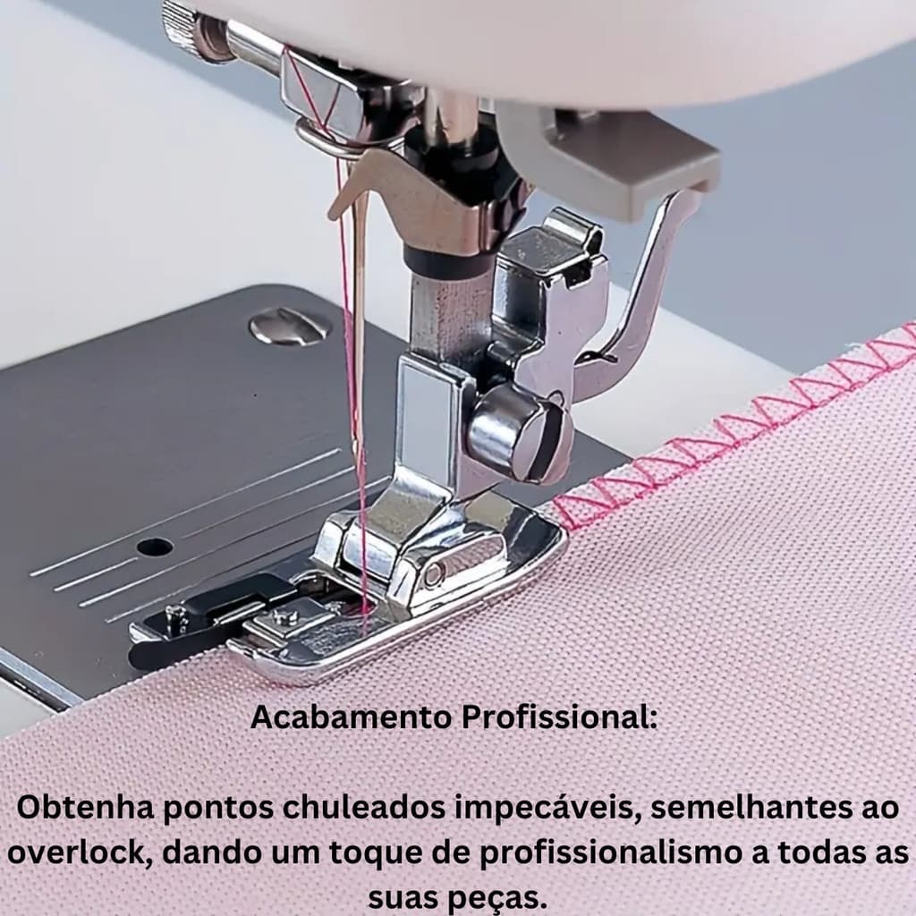 Calcador Sapata Acabamento Overlock Chuleado Sem Faca Maquina de Costura Domestica Patchwork