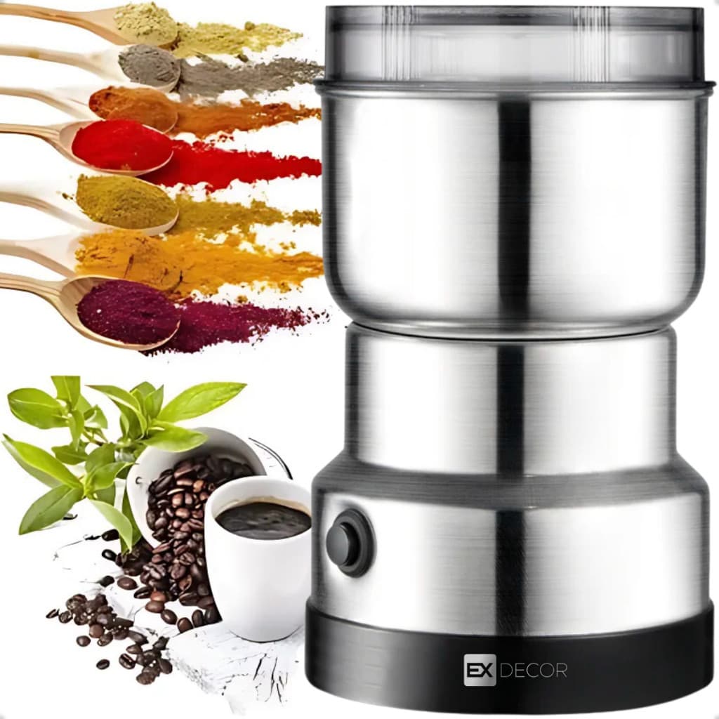 Moedor E Triturador De Café Grãos Eletrico Inox 110V Ex Decor Full