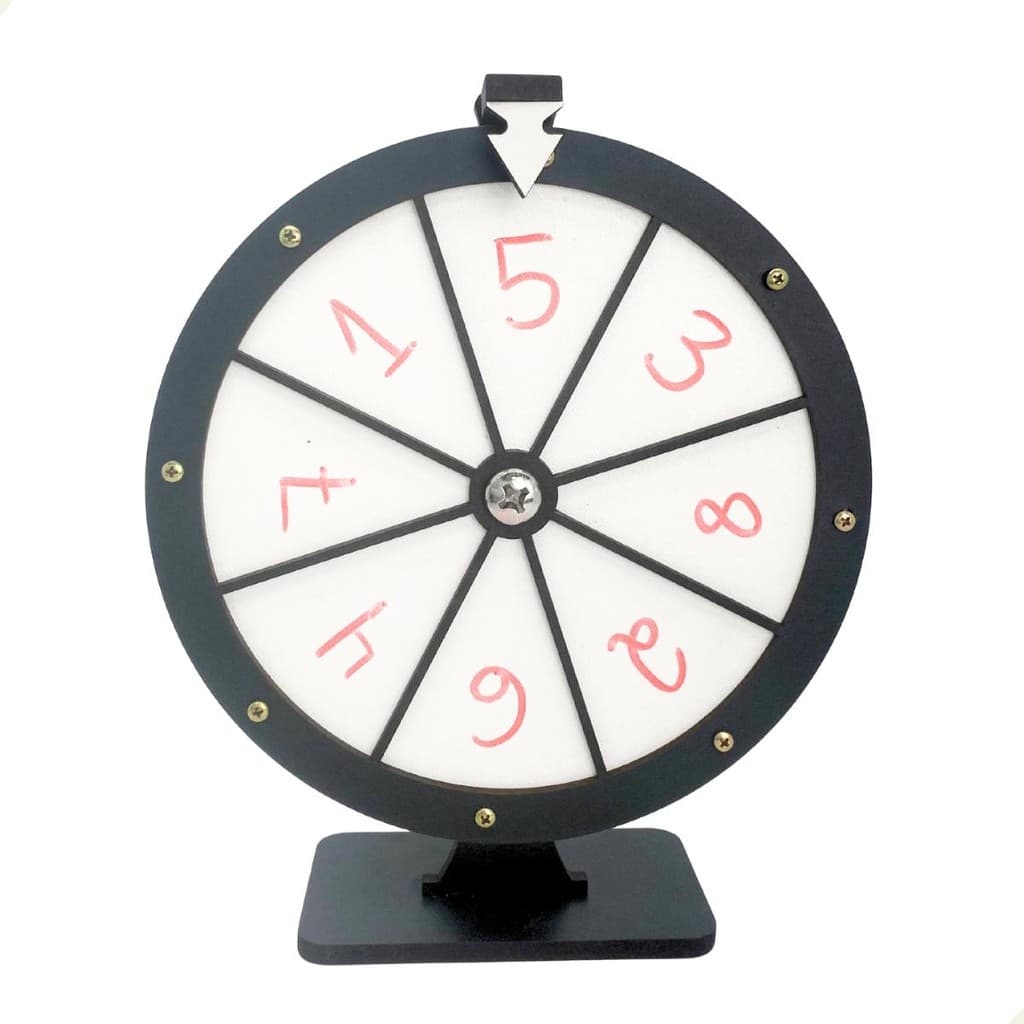 Roleta Jogos Sorte Sorteios Preto Fundo Em Mdf Branco