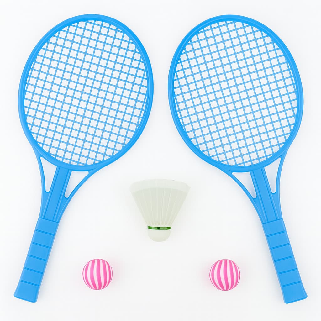 Jogo de Raquetes Infantil com Peteca e Bola Cor Rosa