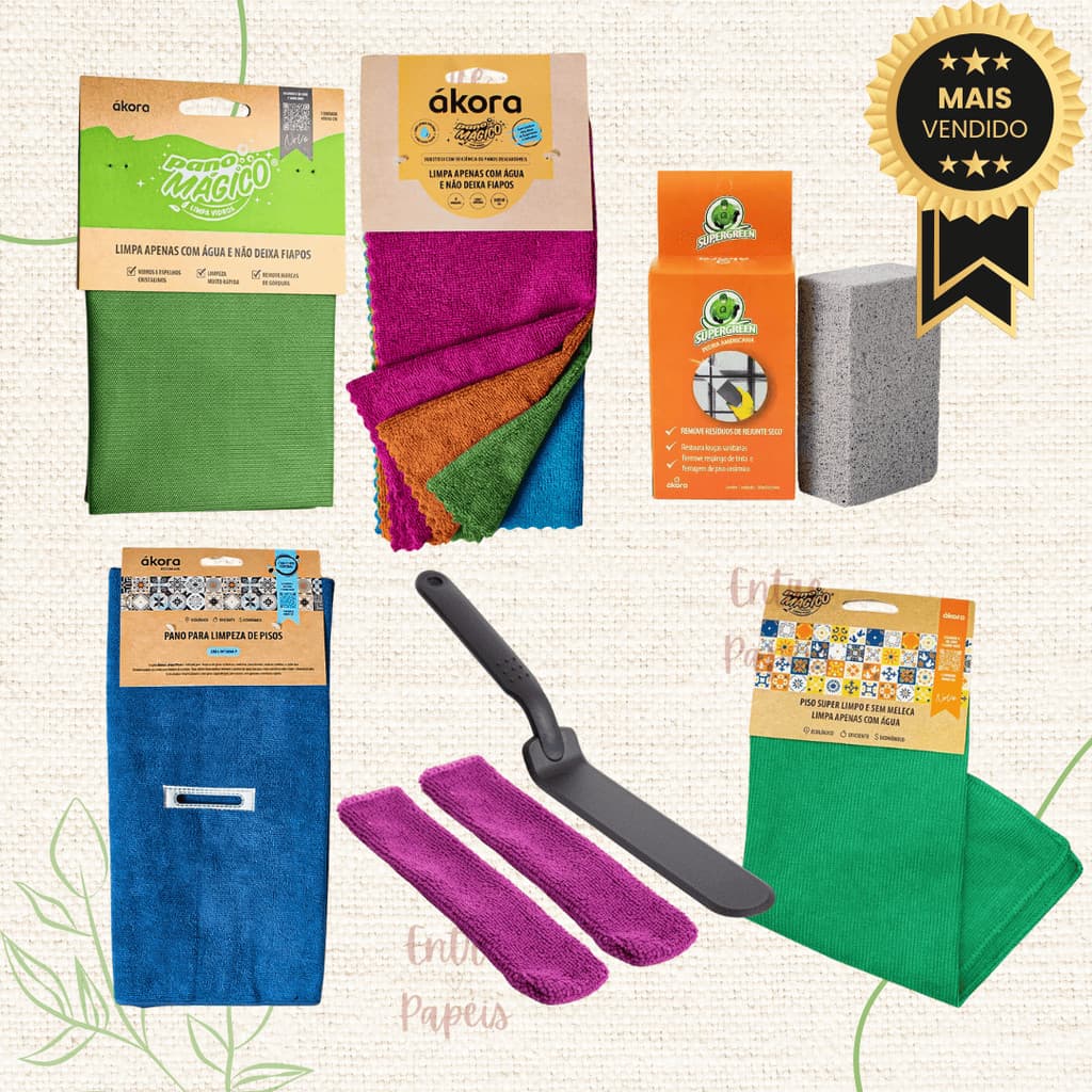 Produtos Ákora | Limpa Piso, Pedra Americana, Limpa Vidro, Pano Mágico, Limpa Vão