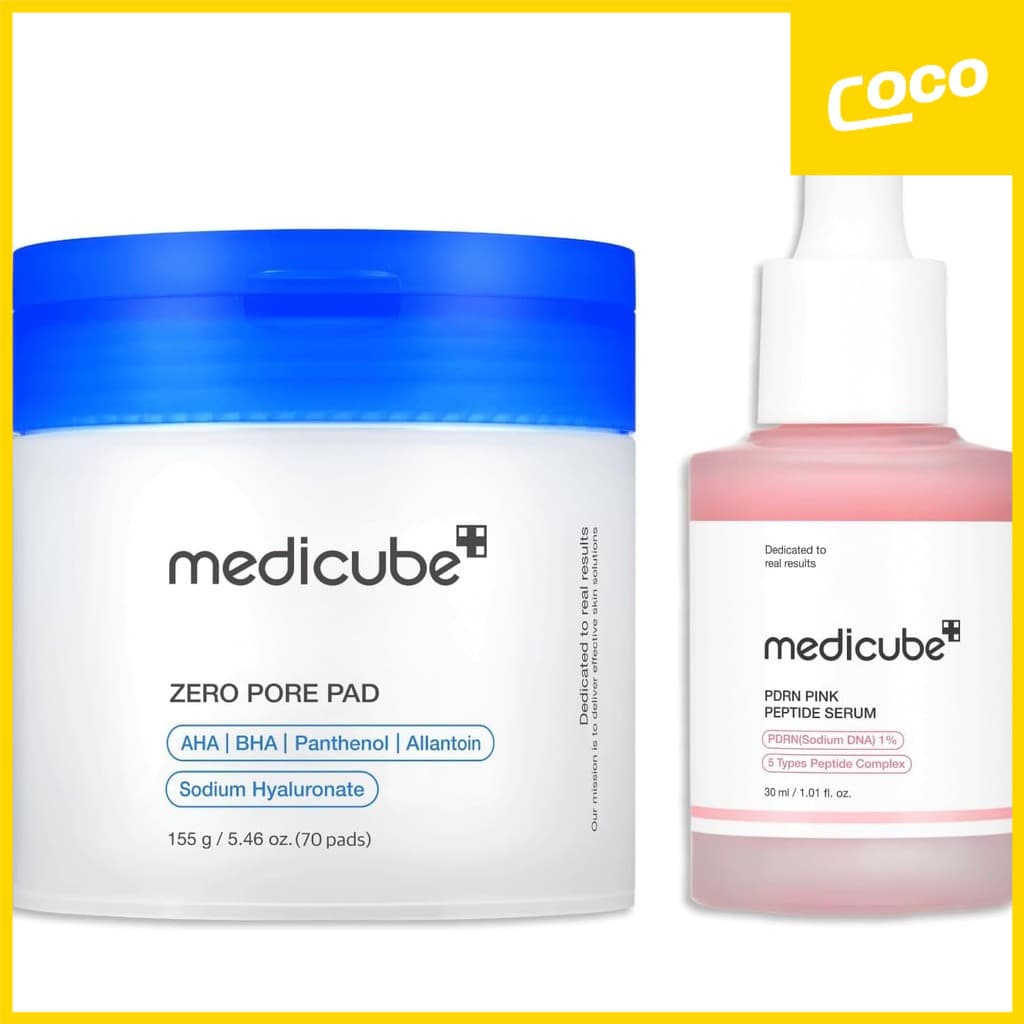 medicube Zero Pore Pads 2.0 Salmon PDRN Pink Ampoule 30ml
