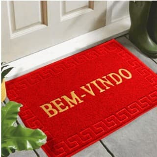 Tapete Capacho Bem Vindo Liso Emborrachado Para Porta Entrada Antiterrapante