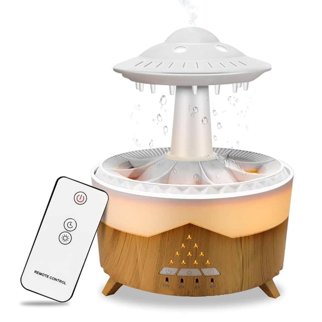 Umidificador Aromaterapia Luz Colorida Efeito Chuva Controle Remoto Oásis OIH-6506