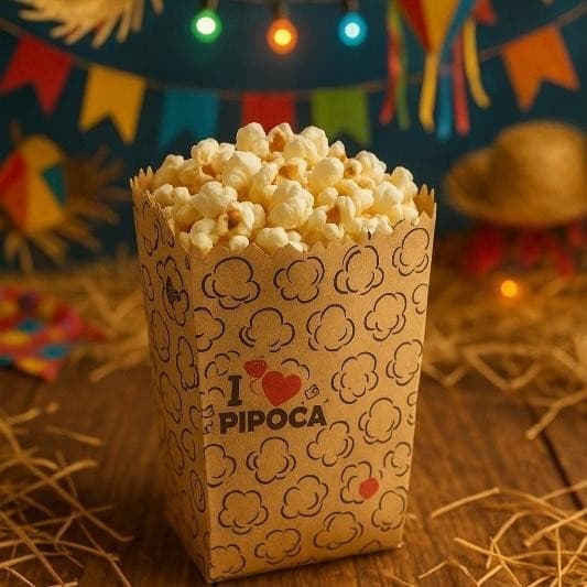 100~500 SACO PIPOCA  KRAFT EU AMO PIPOCA 2 (PLUMA)