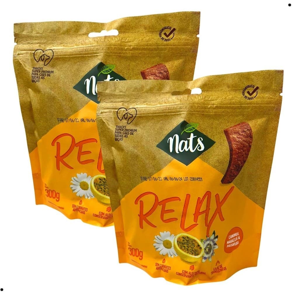 Kit 2 Bifinho Natrelax Nats p/ Cães 300g Cada