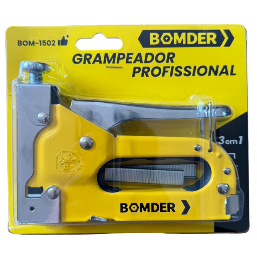Grampeador De Tapeceiro Pinador 4-14mm Alta Pressão 3 Em 1 Durável Resistente Profissional