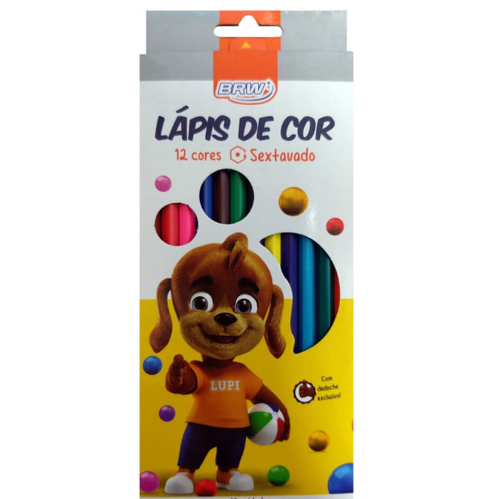 Kit com 15 Caixas Lápis De Cores com 12 Cores - BRW
