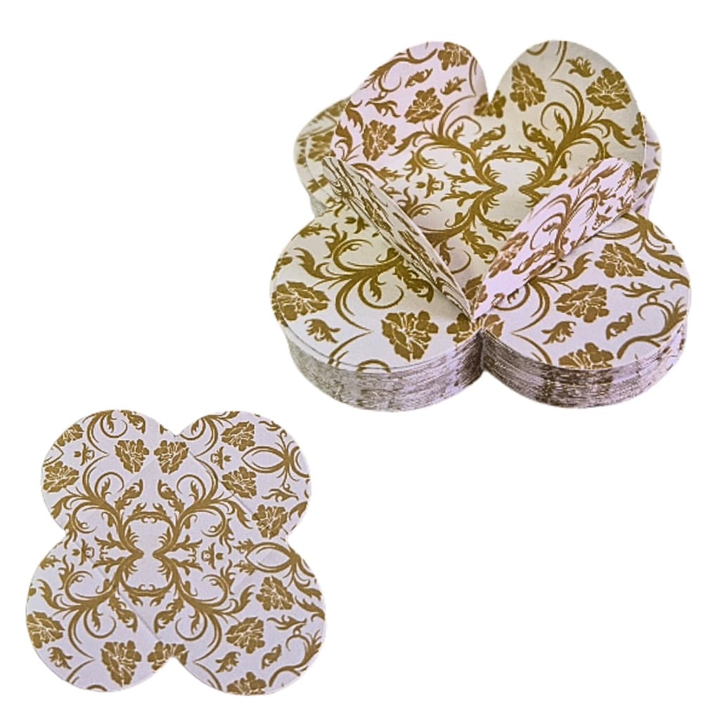 Forminha 4 Pétalas No 6 3x3cm c/ 50un Campfestas - Cor Arabesco Dourada | Ouro