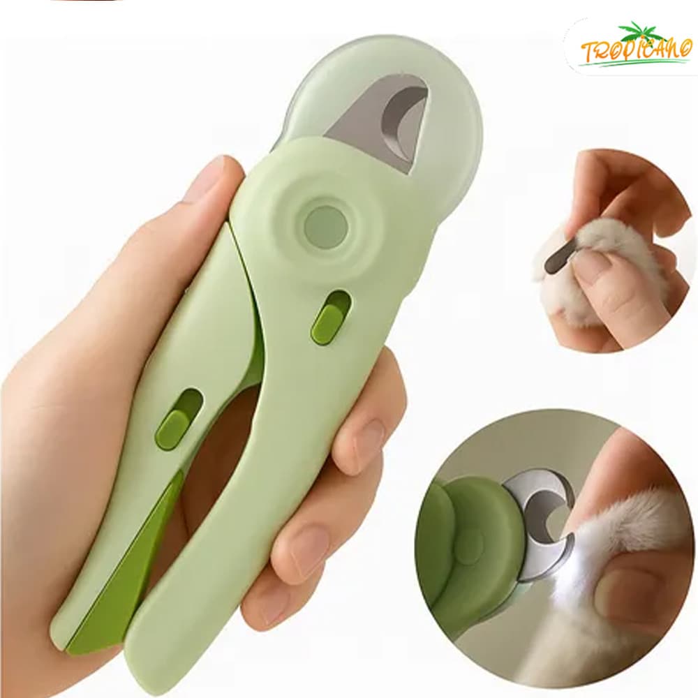 Placa cortadora de unhas para cães e gatos e Kit de lixa com luz LED de corte completo
