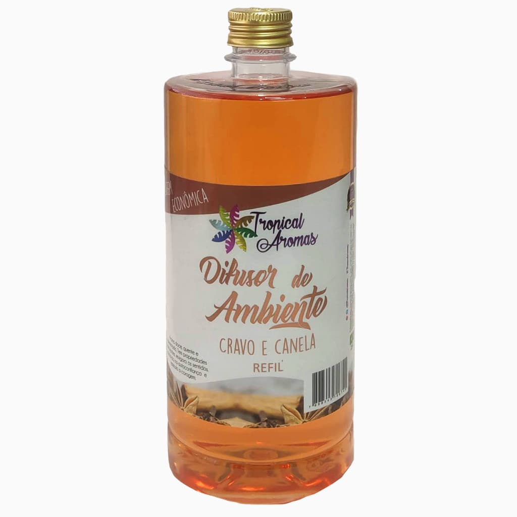  Refil Difusor de Ambiente Cravo e Canela 1L Tropical Aromas