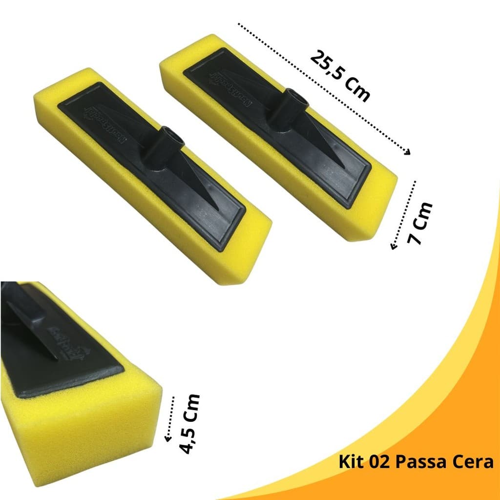 Kit 2 Unidades Rodo Passa Cera Espuma Macia Esponja Multiuso Piso Frio Madeira Sem Cabo - NEW