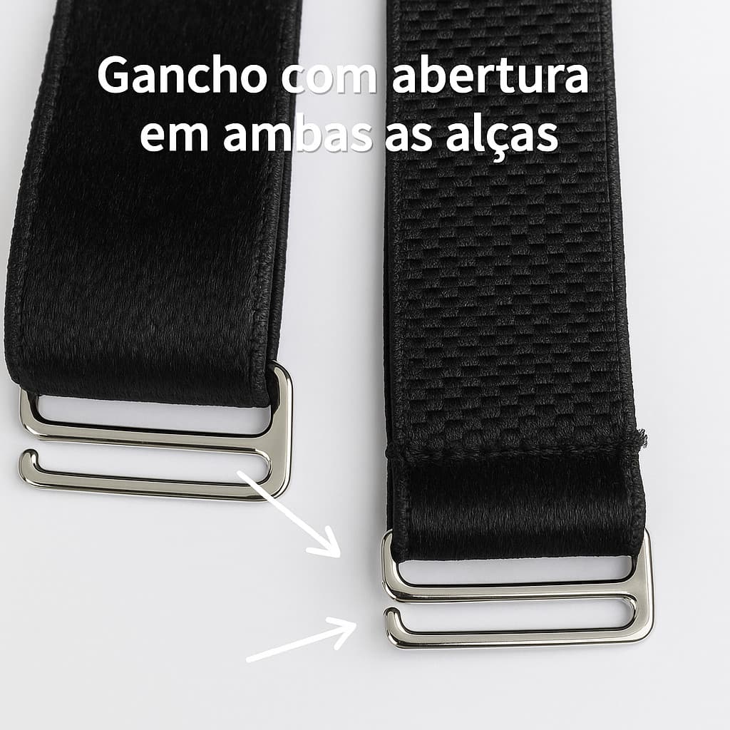 Alças removível reforçada para sutiã Kit com 2 pares 18mm