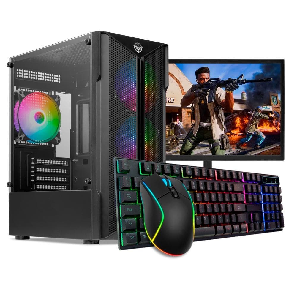 PC Gamer Completo, Intel Core i5, GT 610 2GB, 16GB DE RAM, SSD 240GB, Monitor 21 + Adaptador WI-FI