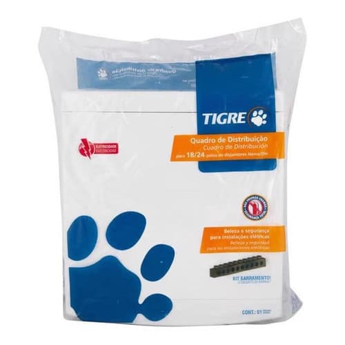 Quadro Disjuntor Tigre Embutir 18-24 Disj C/ Barramento Cent