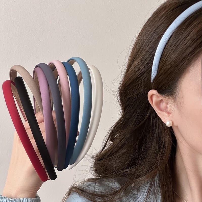 INS Popular Coreano Fino Vintage Satin Headwear Banda De Cabelo Para Meninas Femininas