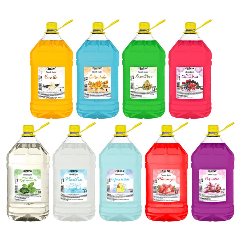 Sabonete Líquido Kelma 1,9L Diversas Fragrâncias para Uso Diário