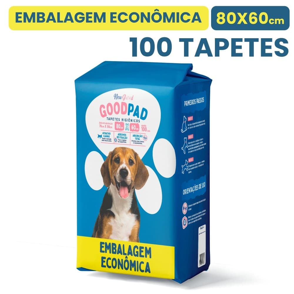Tapete Higiênico Cães Good Pad 80x60cm 100 Unidades Petlike