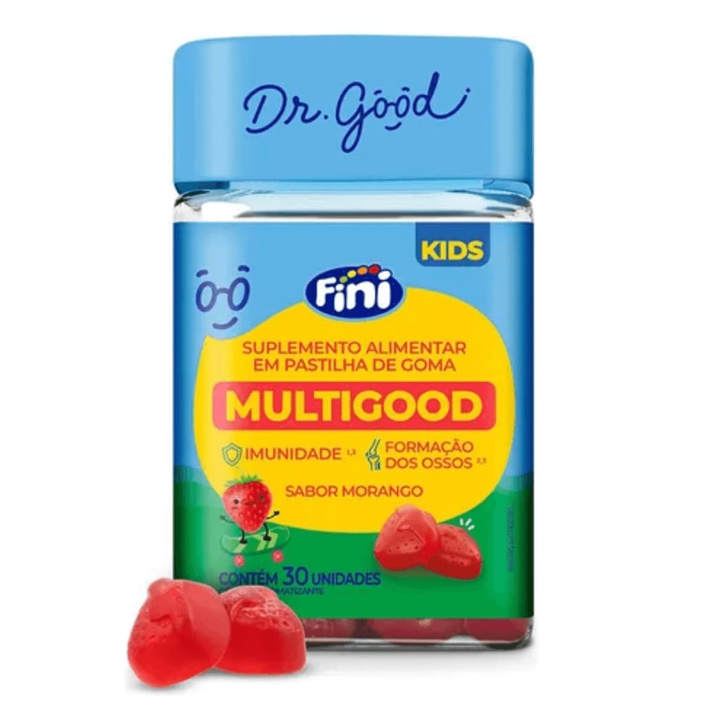 Multivitamínico Kids Dr.Good Morango 30 Gomas - Fini