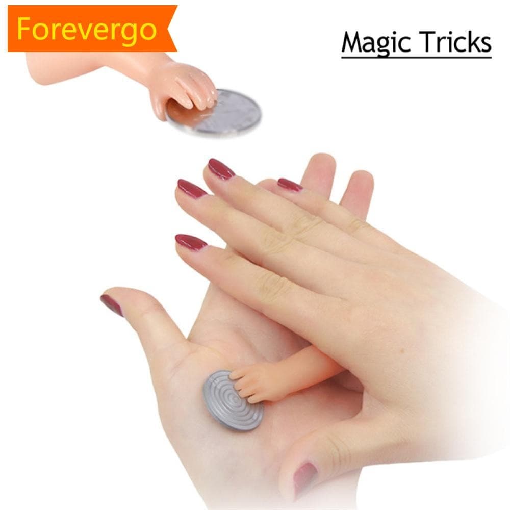 forevergo Magia Pequena Mão Brincadeira Piada Adereços Mágicos Horror Truques De Mágica Moedas Desaparecem Invisível Clo