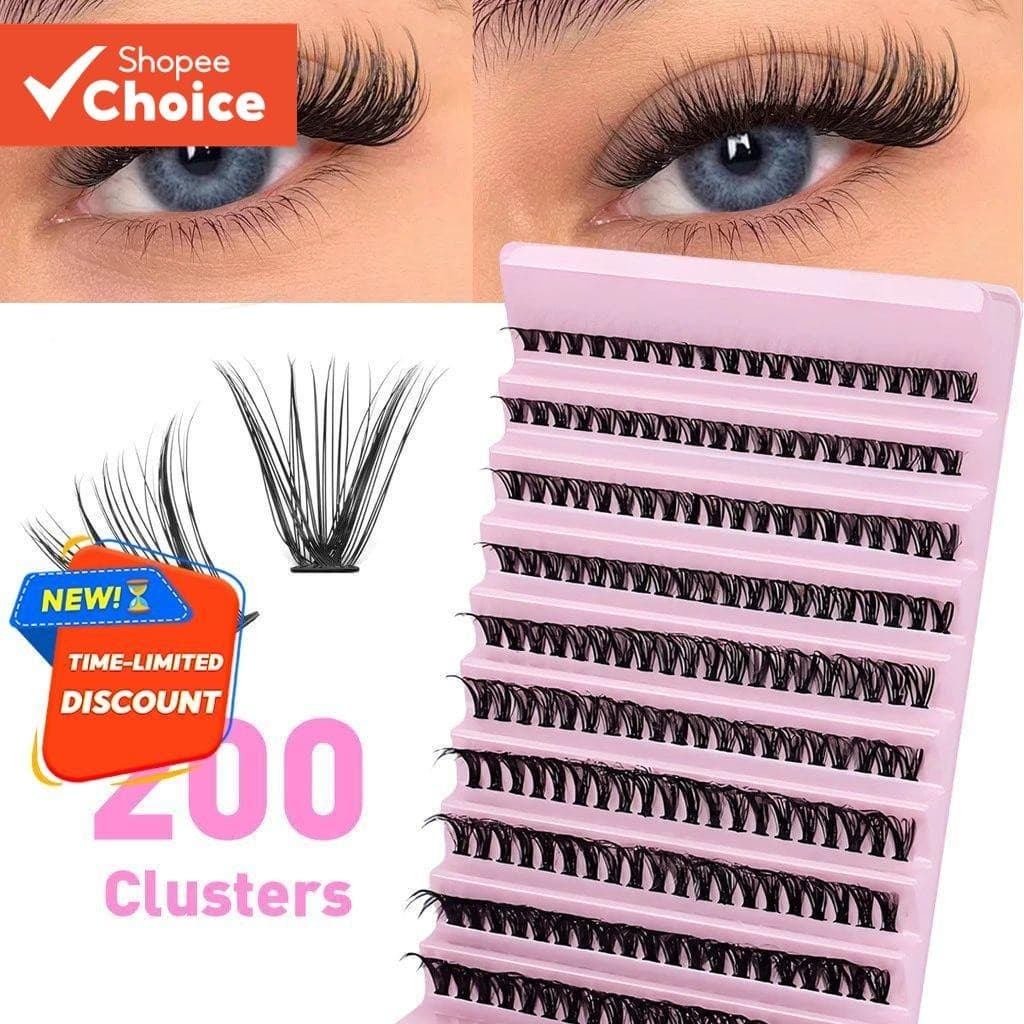 Extensões De Cílios Postiços – 30D , 40D , 80D DIY Clusters , 8-16mm C/D Curly Slim Single Cluster