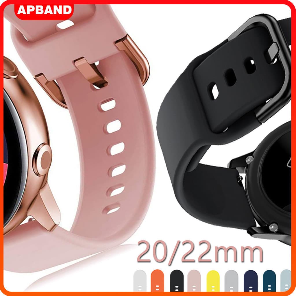 Pulseira Silicone 20mm 22mm Para Samsung Galaxy Watch FE 7 6 5 4/Huawei GT 6 5 4 3/Garmin/Amazfit Bip 6 /Aolon/Xiaomi