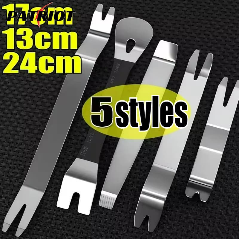 Kit De Ferramentas De Barra De Alavanca Para Guarnição De Porta De Carro Com 5 Removedores De Aço Inoxidável , Remoção D