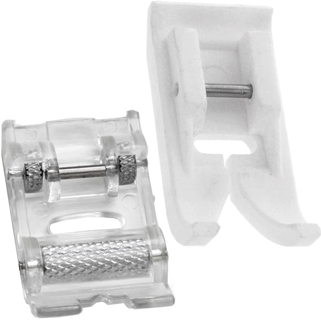 2 Sapatilha Calcador Deslizante Roletes Costurar Couro Manta