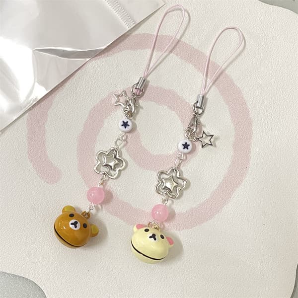 Steve Cute Bear Matching Phone Charms Y2k Acessórios Para Chaveiro Feitos À Mão