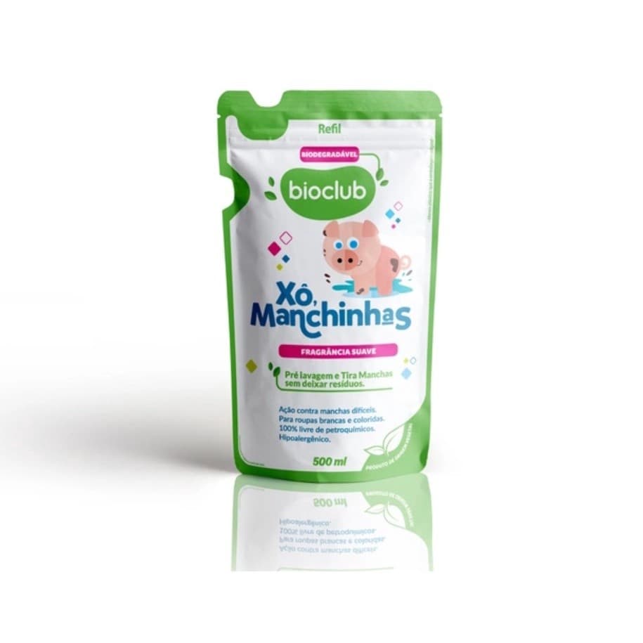 Sachê Tira Mancha Sem Cloro Pré Lavagem Vegano 500ml Bioclub