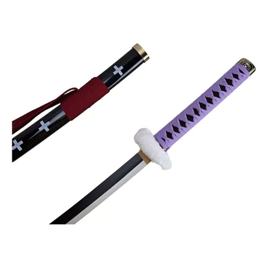 Espada Trafalgar Law Katana Kikoku Wano de Bambu Cosplay One Piece Decoração