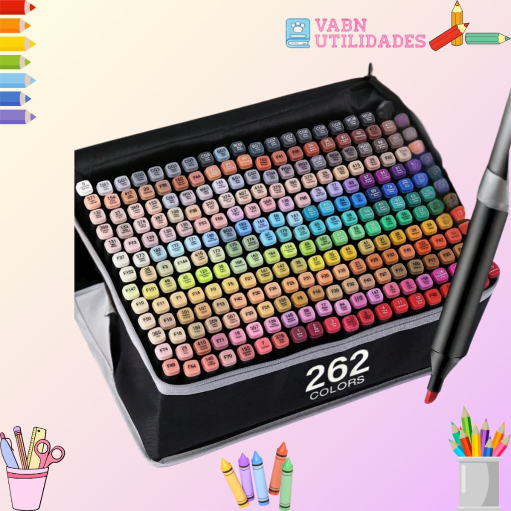 120/168/262 Cores Caneta Marcadora Com Ponta Dupla/Pintura De Arte/Aquarela / Escolar